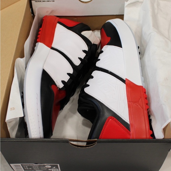 Jordan Nu Retro 1 G in Black, White, and University Red - Picture 8 of 8